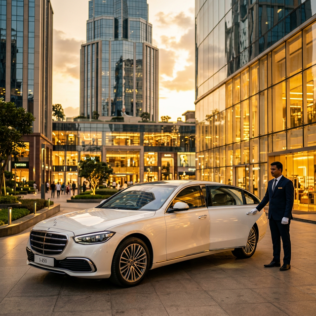 Premium luxury car for specialized driver services